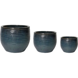 Glazed Ridge Egg Pot...