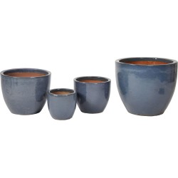 Glazed Egg Pot Antique Grey...