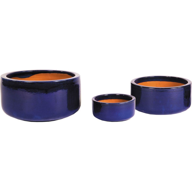 GLAZED BOWL BLUE S3 D21/38H10/20