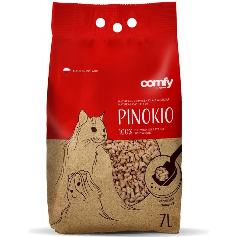 LITIERE BOIS GRANULE CLUMP 7 Litres sac rouge