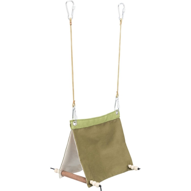 Tente a suspendre en coton pour oiseaux 16x18x20cm vert ** trixie