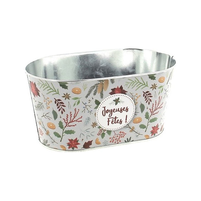 JARDI "JOYEUSES FETES" GRIS 19.5*11.5 H9 CM