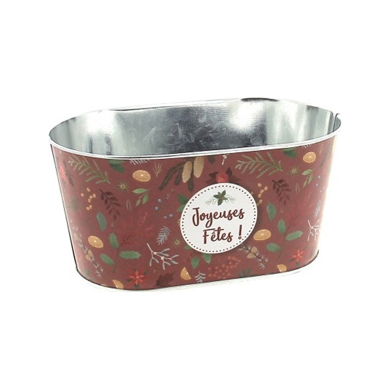 JARDI "JOYEUSES FETES" ROUGE 19.5*11.5 H9 CM NOEL
