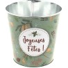 C POT "JOYEUSES FETES" VERT D11 H11 CM
