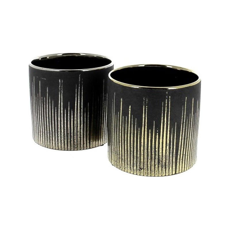 C POT ROND ASST 2 ORCHID12 D13.2 H12.6 CM  NOEL