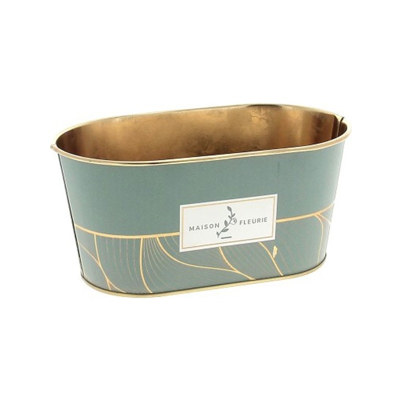 JARDI "MAISON FLEURIE" VERT D'EAU 19.5*11.5 H9 CM