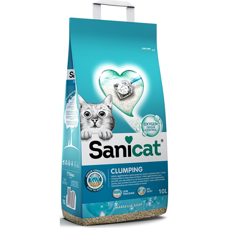SANICAT  CLUMPING + PARFUM SAVON DE MARSEILLE 10L