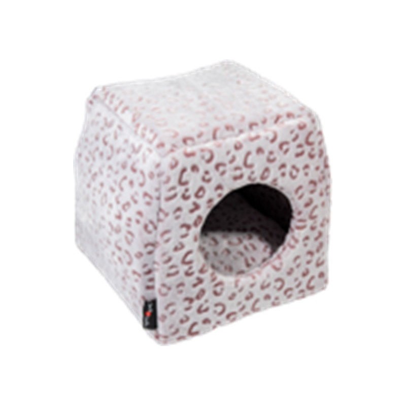 JV PAWZ Lit et Cave en 1 Léopard Rouge-S 40x40x39cm