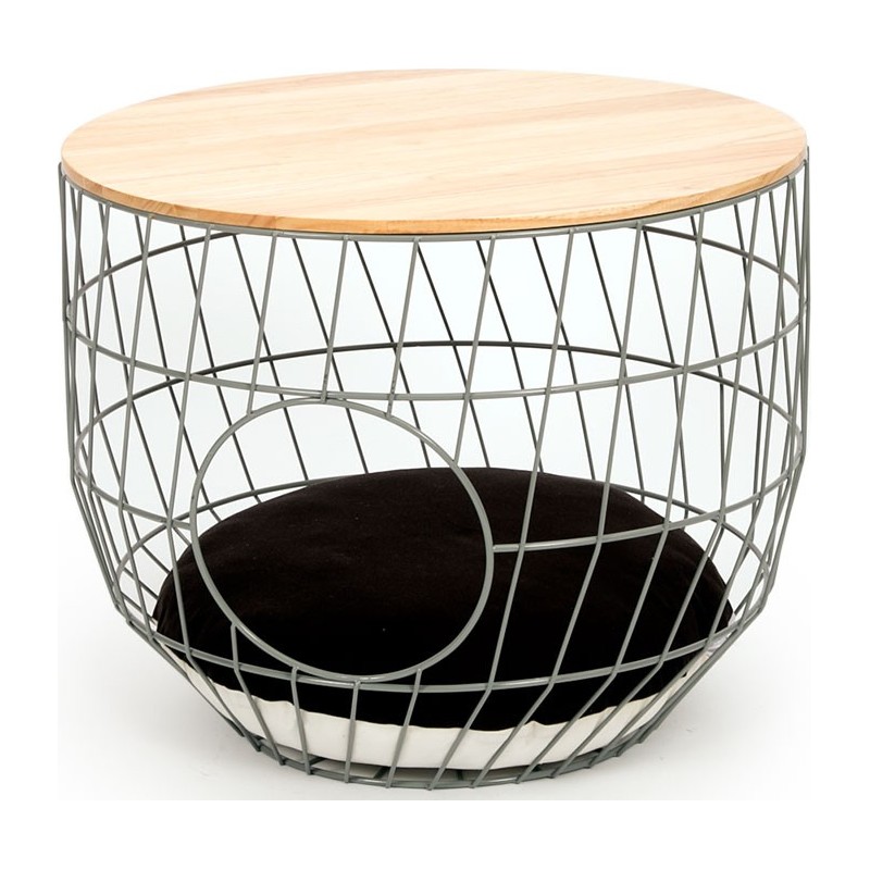 Wired Basket - Cat Table - Julia - Grey - 50x50x40cm     !!!!!!!!!2colis 1 carton +1table