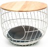 Wired Basket - Cat Table - Julia - White - 50x50x40cm    !!!!!!!2colis 1carton +1table
