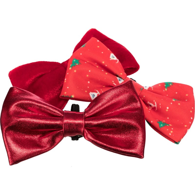 NOEUD PAPILLON NOEL 10cm ASSORTI**    TRIXIE