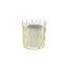 STRUCTURE METAL + C.POT BLANC D8 H9.5 CM