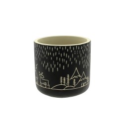 C.POT PAYSAGE NOIR D14 H13 CM