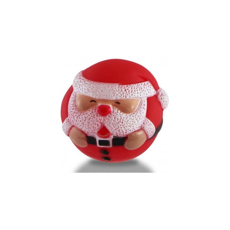 JOUET BALLE PERE NOEL VINYLE 7,6cm**