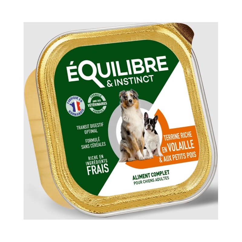 E&I BARQUETTE 300G CHIEN VOLAILLE - remplace DH0005