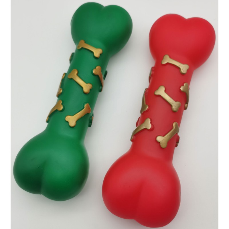 JOUET OS VINYLE NOEL 23cm 2 couleurs assortis**