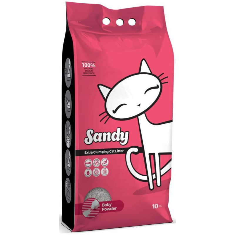 SANDY litiere CLUMPING BABY POWDER 10 KG
