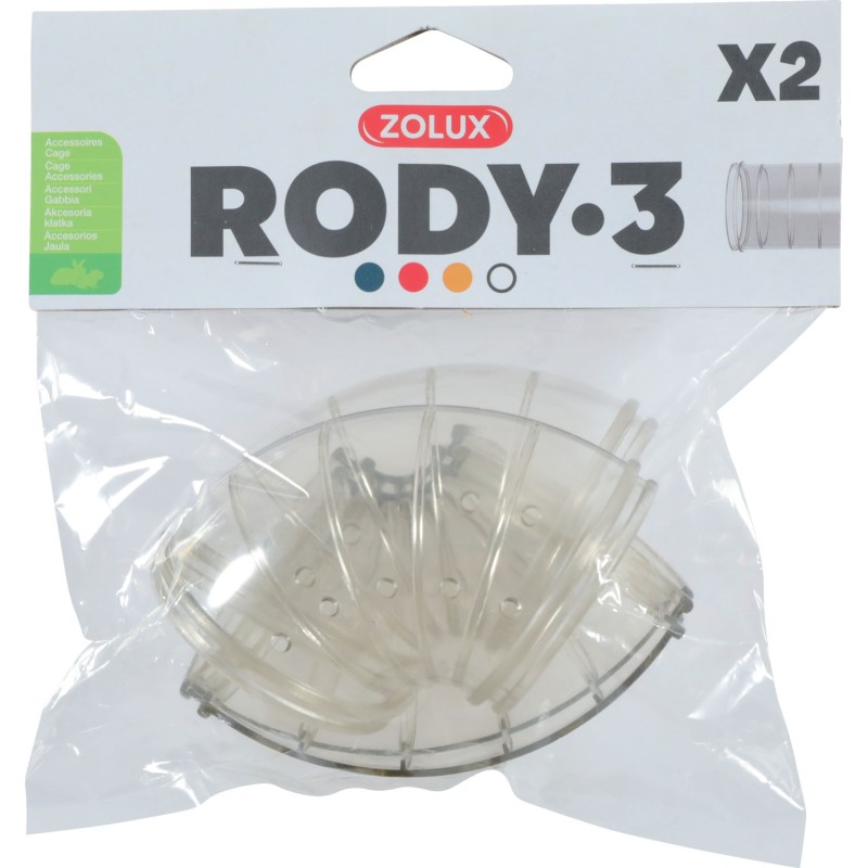 TUBE COUDE RODY3 GRIS TRANS X2