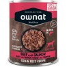 OWNAT WETLINE BEEF AND SALMON (DOG) 12 X 395G uc1