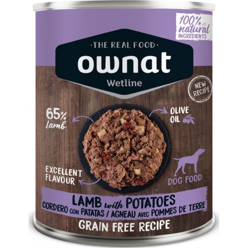OWNAT WETLINE LAMB WITH POTATOES (DOG) 12 X 395G uc1
