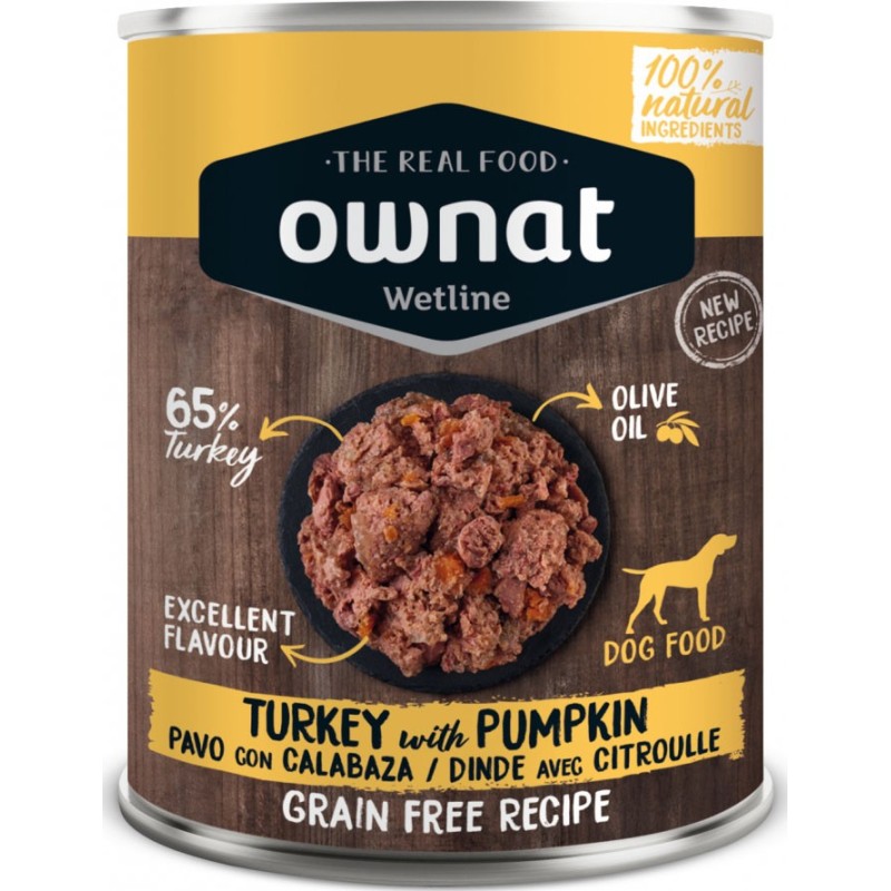 OWNAT WETLINE TURKEY WITH PUMPKIN (DOG) 12 X 395G uc1