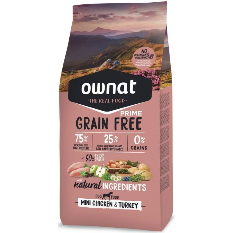 OWNAT GF PRIME MINI CHICKEN&TURKEY (DOG) 1 KG uc16