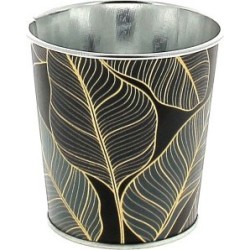 C. POT ZINC FEUILLE VERT D8...