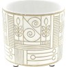 C. POT HIEROGLYPH BLANC D12 H11.5 CM
