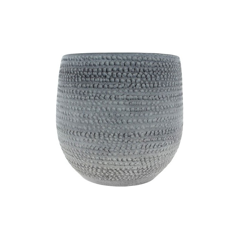 C.POT CAVITIES GRIS PATINE D31 H28CM