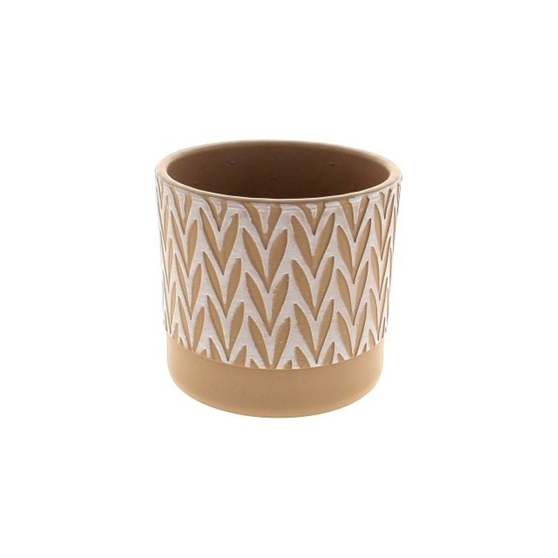 C.POT DROIT EPI TERRACOTTA D12 H11CM