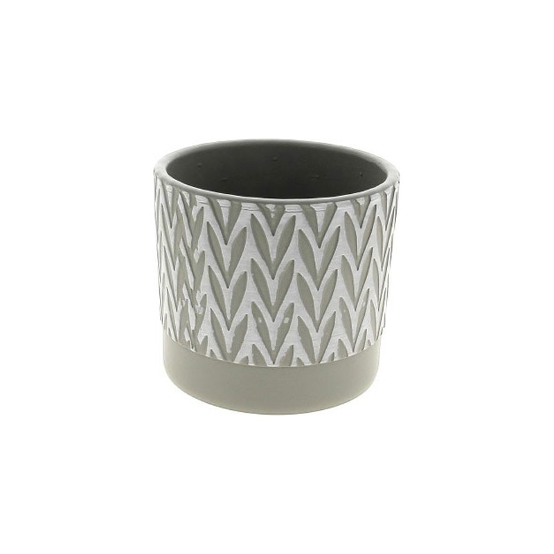 C.POT DROIT EPI TAUPE D12 H11CM