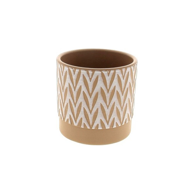 C.POT DROIT EPI TERRACOTTA D10.5 H10.5CM
