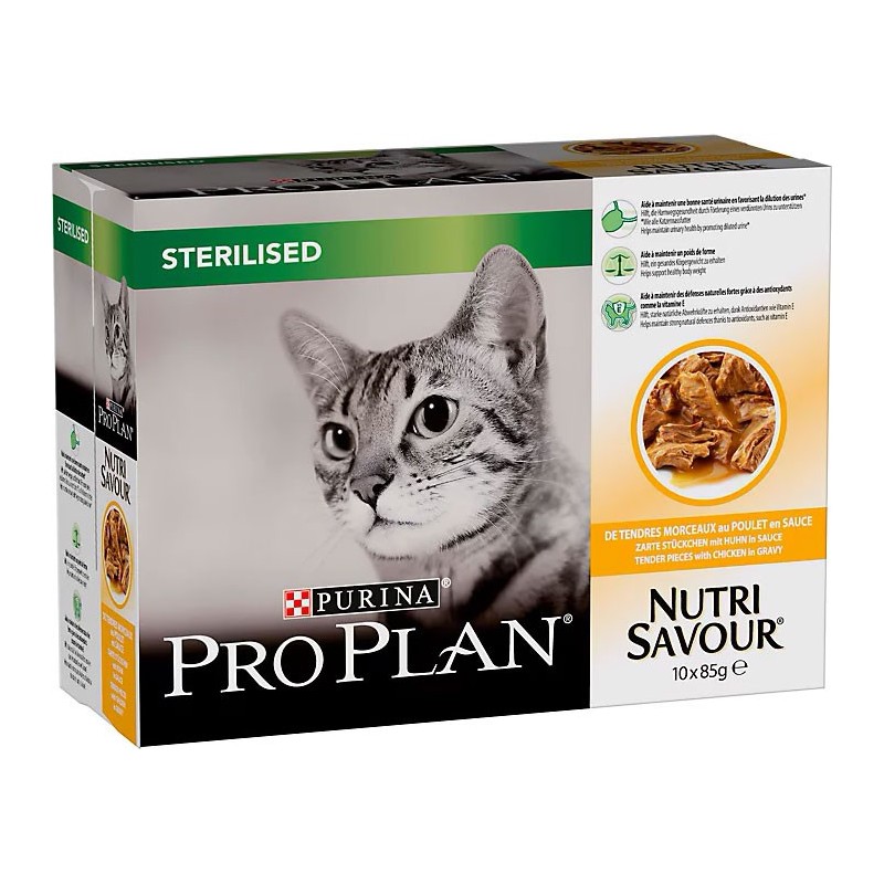 PROPLAN NUTRISAVOUR sterilised poulet(10 x 85gr)**