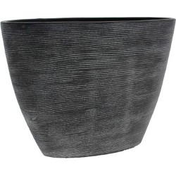 BARQUE TEXAS DOUBLE ORCHID NOIR PATINE 32*14 H24 CM