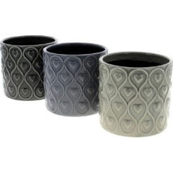 ORCHID POT COEUR ASST 3 D13.3 H12. CM