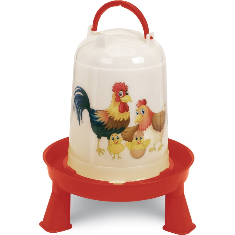 ABREUVOIR VOLAILLES ECO 5L AVEC PIEDS + HAPPY RA *+