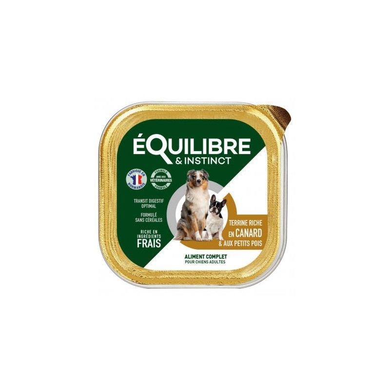 E&I BARQUETTE 300G CHIEN CANARD