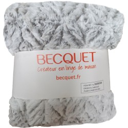 PLAID CORINTHE GRIS 150x120cm becquet***