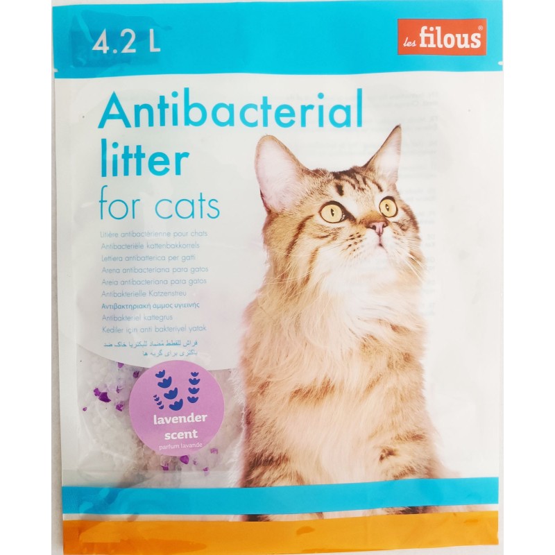 LITIERE SILICE LES FILOUS 4,2L PARFUM LAVANDE**