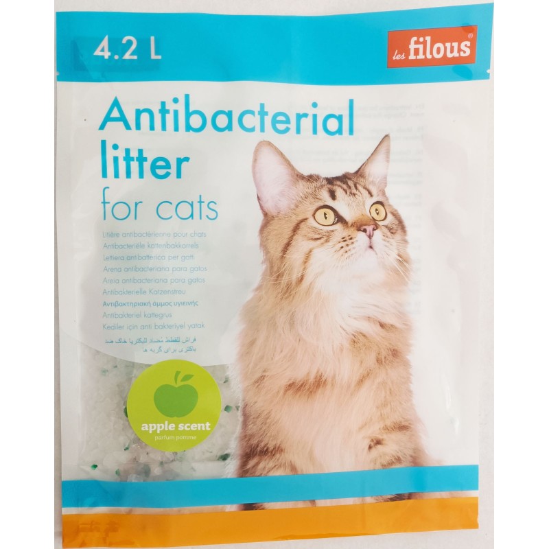 LITIERE SILICE LES FILOUS 4,2L PARFUM POMME**