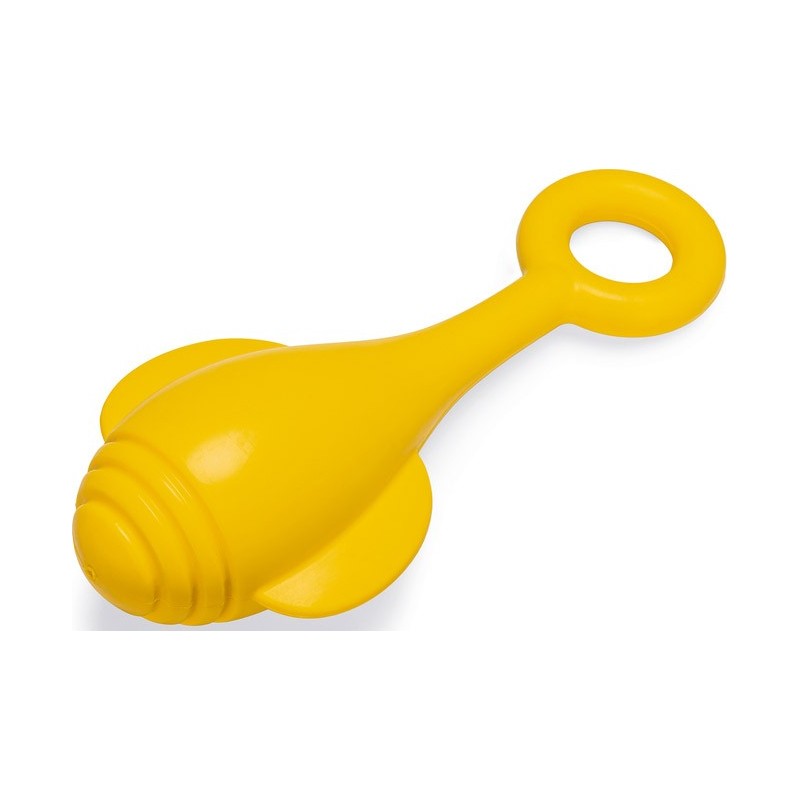 JOUET CHIEN TPR BOUEE VOLANTE JAUNE 28 cm