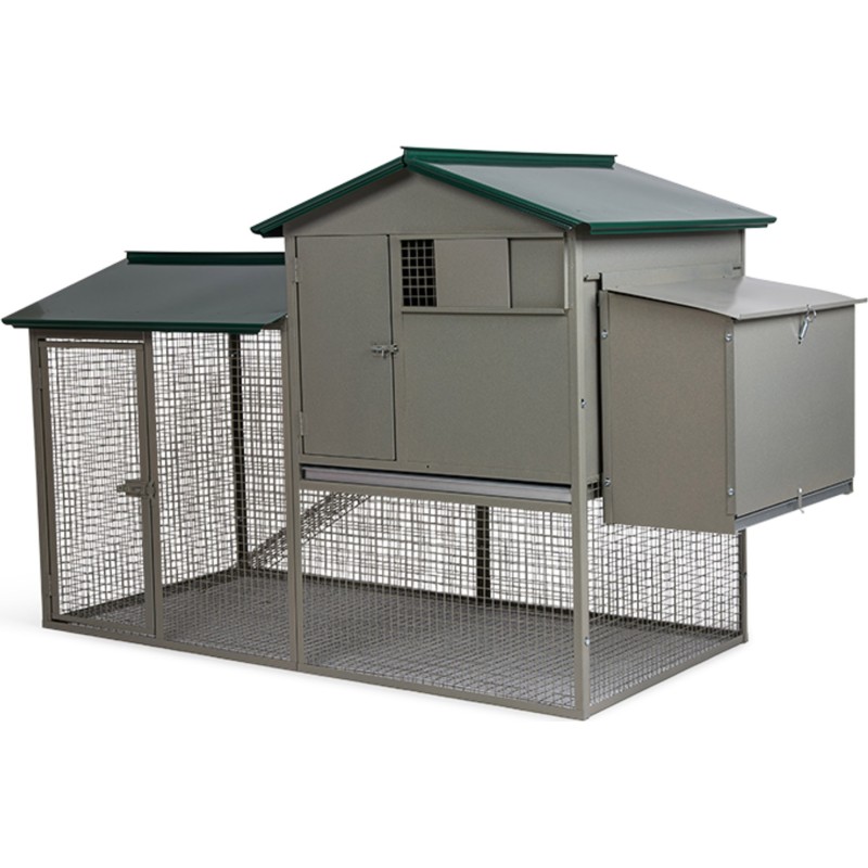 POULAILLER GALVA COLUMBUS VERT 180X70X 110 cm VADI    2COLIS
