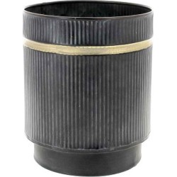 C.POT D15 H18CM NOIR/OR