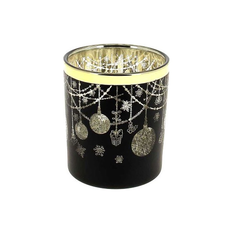 VERRERIE NOEL D8.8 H10CM NOIR