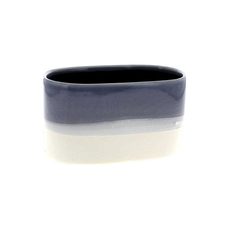 JARDINIERE 19.5*10.5 H10.8CM BLEU