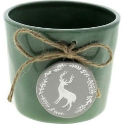 C.POT RENNE D13.2 H10.7CM VERT