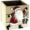 CARRE BOIS 10*10.3 H10CM PERE NOEL