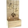 !!!!! DECO BOIS BOULE + LED 15*9 H29.5CM NATUREL