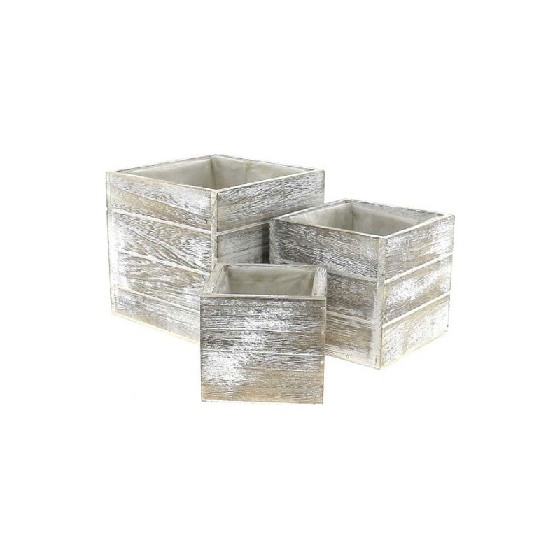 CARRE BOIS S/3 S:10*10H9 M:13*13H12 L:16*16H15 BLANCHI  NOEL