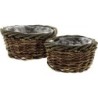 VANNERIE RONDE S/2 D20H10 D27H12CM BRUTE